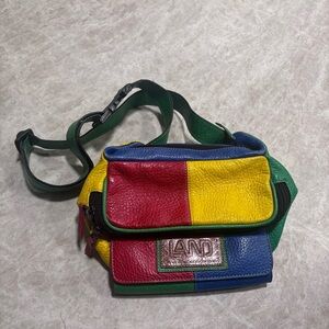 Colorful Patchwork Leather Fanny Pack Bag